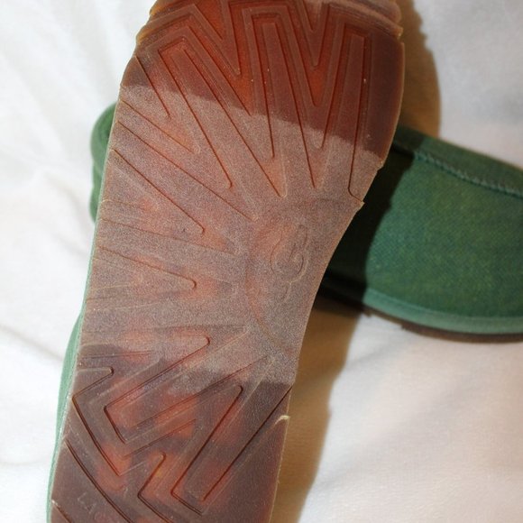NIB UGG MEN'S CANVAS TASMAN SLIP ON SLIPPERS GREEN - Picture 7 of 7